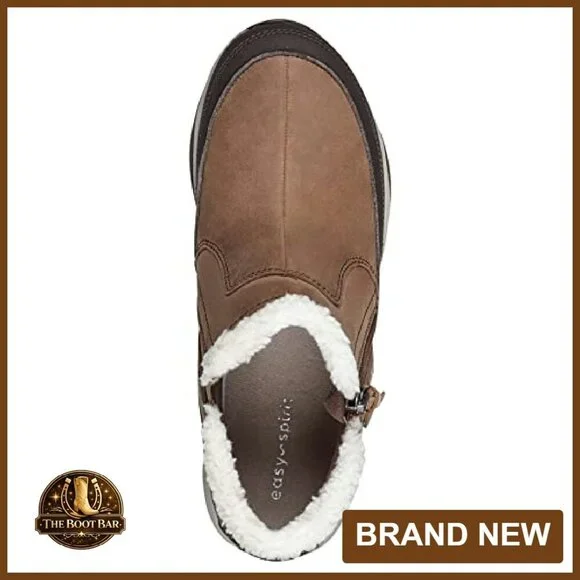 Water-Resistant Hiking Booties with Faux Wool Trim, Zipper Closure - Picture 3 of 8